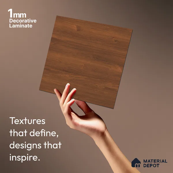 Wooden Look LM 03919 CF Verona Wood 8 ft x 4 ft Texture Finish Decorative Laminate - 1 mm | Suitable for TV Unit, Wardrobe, Kitchen Cabinets