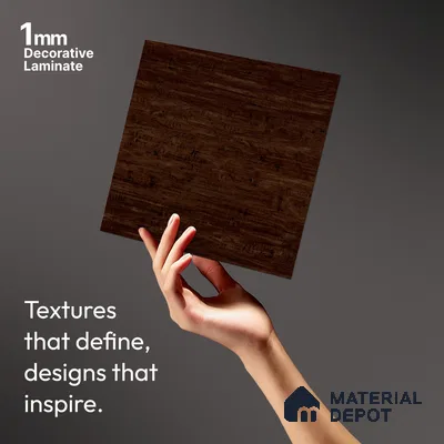 Wooden Look LM 03920 Suton Walnut 8 ft x 4 ft Texture Finish Decorative Laminate - 1 mm | Suitable for TV Unit, Wardrobe, Kitchen Cabinets