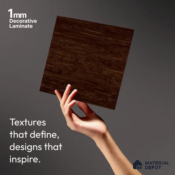 Wooden Look LM 03920 Suton Walnut 8 ft x 4 ft Texture Finish Decorative Laminate - 1 mm | Suitable for TV Unit, Wardrobe, Kitchen Cabinets