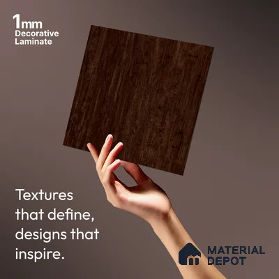 Wooden Look LM 03925 Suton Walnut 8 ft x 4 ft Texture Finish Decorative Laminate - 1 mm | Suitable for TV Unit, Wardrobe, Kitchen Cabinets
