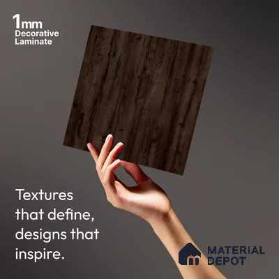 Wooden Look LM 03933 Wood Scare 8 ft x 4 ft Texture Finish Decorative Laminate - 1 mm | Suitable for TV Unit, Wardrobe, Kitchen Cabinets
