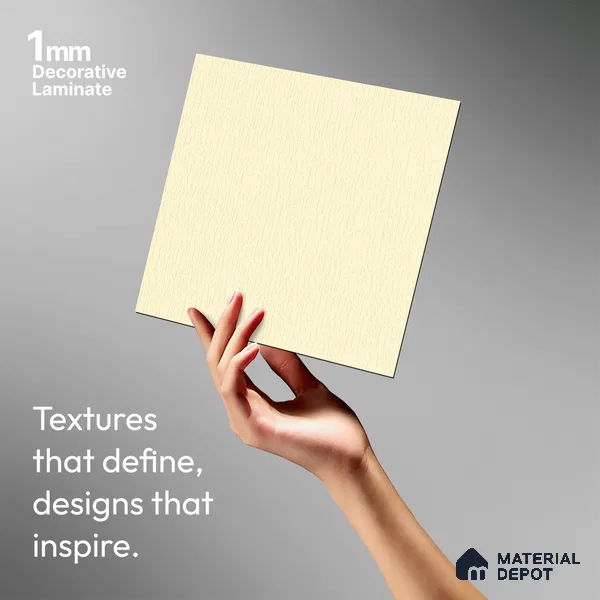 Beige Textured Solid Look LM 03943 8 ft x 4 ft Texture Finish Decorative Laminate - 1 mm | Suitable for TV Unit, Wardrobe, Kitchen Cabinets