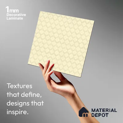 Beige Textured Solid Look LM 03946 8 ft x 4 ft Texture Finish Decorative Laminate - 1 mm | Suitable for TV Unit, Wardrobe, Kitchen Cabinets