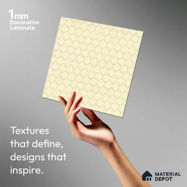 Beige Textured Solid Look LM 03946 8 ft x 4 ft Texture Finish Decorative Laminate - 1 mm | Suitable for TV Unit, Wardrobe, Kitchen Cabinets