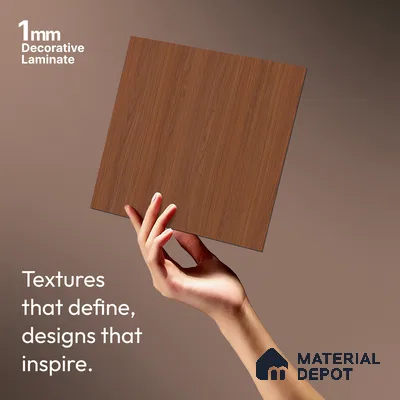 Wooden Look LM 03963 Autumn Mahogany 8 ft x 4 ft Suede Finish Decorative Laminate - 1 mm | Suitable for TV Unit, Wardrobe, Kitchen Cabinets