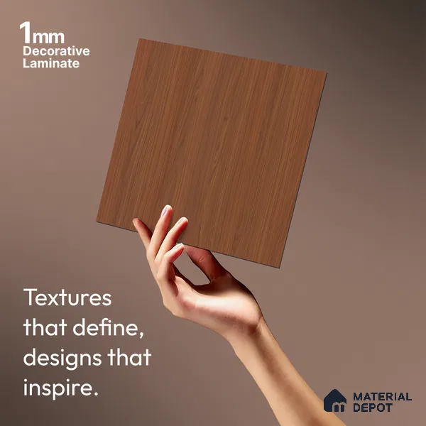 Wooden Look LM 03963 Autumn Mahogany 8 ft x 4 ft Suede Finish Decorative Laminate - 1 mm | Suitable for TV Unit, Wardrobe, Kitchen Cabinets