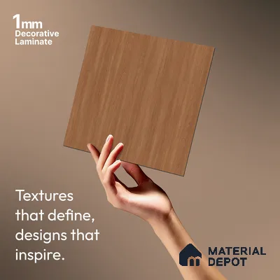 Wooden Look LM 03971 Terra Wood 8 ft x 4 ft Suede Finish Decorative Laminate - 1 mm | Suitable for TV Unit, Wardrobe, Kitchen Cabinets