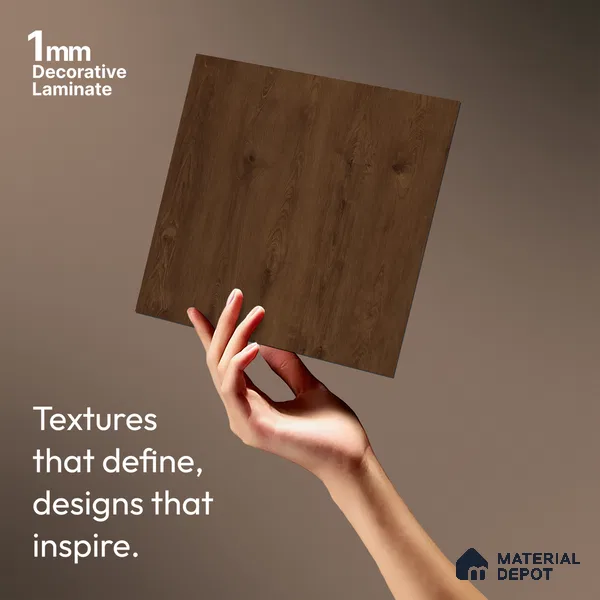 Wooden Look LM 03982 Essential Wood 8 ft x 4 ft Suede Finish Decorative Laminate - 1 mm | Suitable for TV Unit, Wardrobe, Kitchen Cabinets