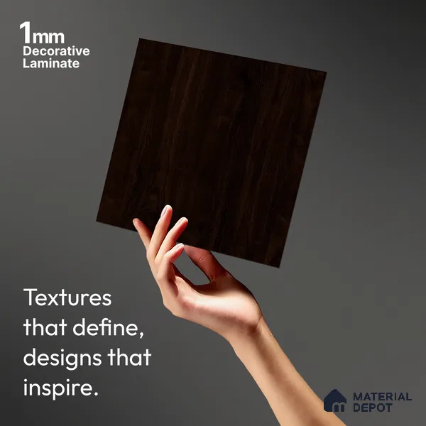 Wooden Look LM 03987 Celestina 8 ft x 4 ft Suede Finish Decorative Laminate - 1 mm | Suitable for TV Unit, Wardrobe, Kitchen Cabinets
