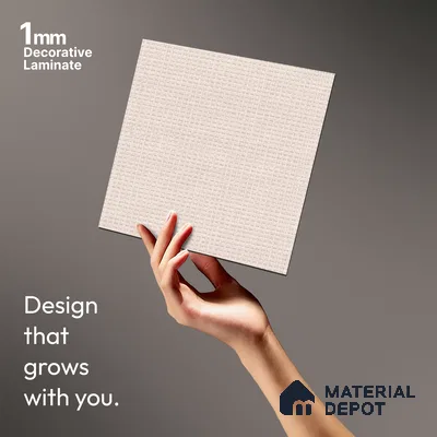 Beige Cane Look LM 20097 8 ft x 4 ft Texture Finish Decorative Laminate - 1 mm | Suitable for TV Unit, Wardrobe, Kitchen Cabinets