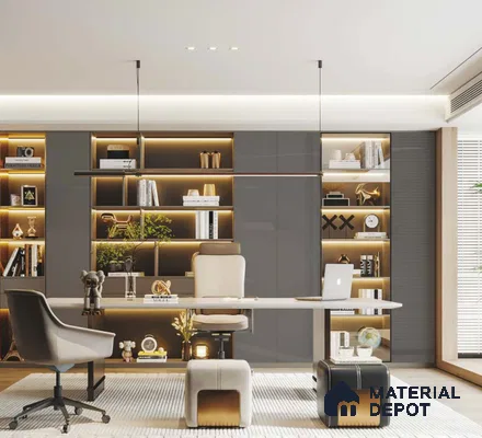 Charcoal Grey Solid Colors look LM 23868 8 ft x 4 ft High Gloss Finish 6H Anti Scratch Acrylic Laminate - 2 mm | Suitable for Living Room, Kitchen, Office | Matching Edgeband Code - EB 9109