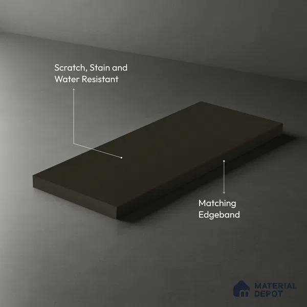 Grey Textured Solid Look LM 03813 8 ft x 4 ft Texture Finish Decorative Laminate - 1 mm | Suitable for TV Unit, Wardrobe, Kitchen Cabinets