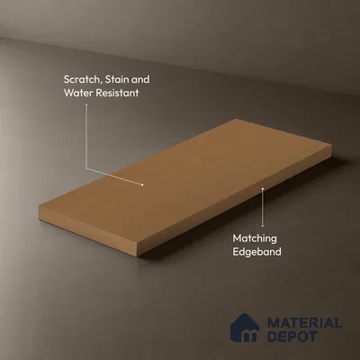 Brown Metallic Look LM 03816 8 ft x 4 ft Matte Finish Decorative Laminate - 1 mm | Suitable for TV Unit, Wardrobe, Kitchen Cabinets