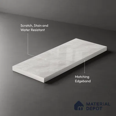 Stone Look LM 03825 8 ft x 4 ft High Gloss Finish Decorative Laminate - 1 mm | Suitable for TV Unit, Wardrobe, Kitchen Cabinets