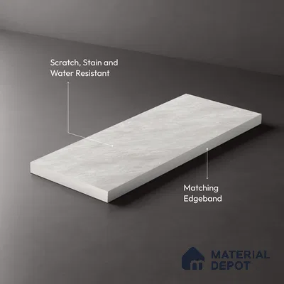 Beige Marble Look LM 03838 8 ft x 4 ft Texture Finish Decorative Laminate - 1 mm | Suitable for TV Unit, Wardrobe, Kitchen Cabinets