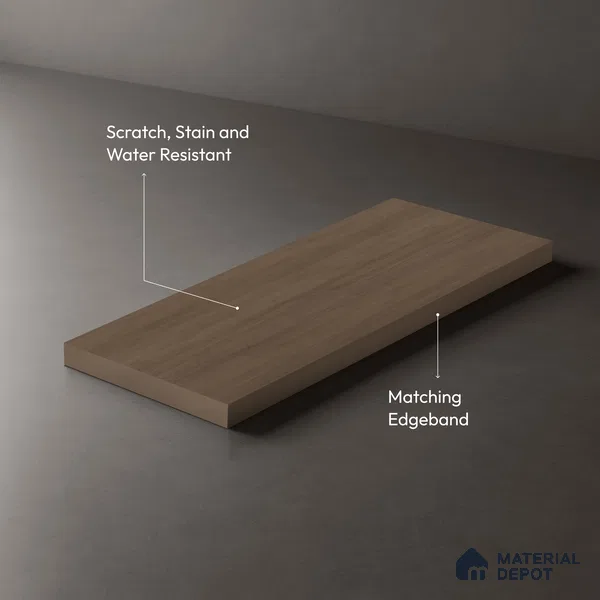 Wooden Look LM 03840 Espirial Lavito 8 ft x 4 ft Texture Finish Decorative Laminate - 1 mm | Suitable for TV Unit, Wardrobe, Kitchen Cabinets