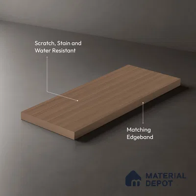 Wooden Look LM 03860 Sap Walnut 8 ft x 4 ft Texture Finish Decorative Laminate - 1 mm | Suitable for TV Unit, Wardrobe, Kitchen Cabinets