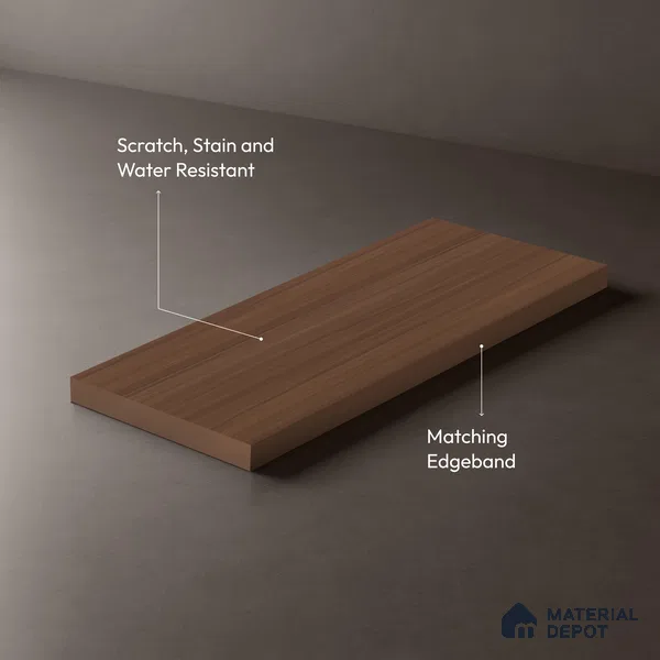 Wooden Look LM 03862 Sap Veneer 8 ft x 4 ft Texture Finish Decorative Laminate - 1 mm | Suitable for TV Unit, Wardrobe, Kitchen Cabinets