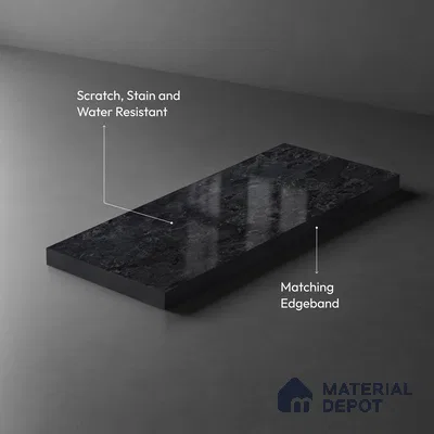 Stone Look LM 03864 8 ft x 4 ft High Gloss Finish Decorative Laminate - 1 mm | Suitable for TV Unit, Wardrobe, Kitchen Cabinets