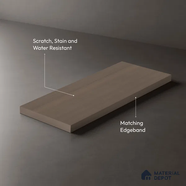 Wooden Look LM 03899 Sepia Beige 8 ft x 4 ft Texture Finish Decorative Laminate - 1 mm | Suitable for TV Unit, Wardrobe, Kitchen Cabinets