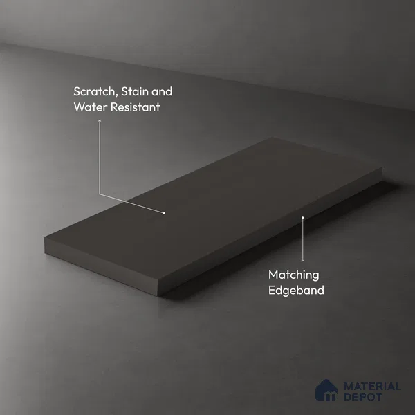 Charcoal Grey Solid Colors Look LM 03904 8 ft x 4 ft Matte Finish Decorative Laminate - 1 mm | Suitable for Living Room, Kitchen, Office