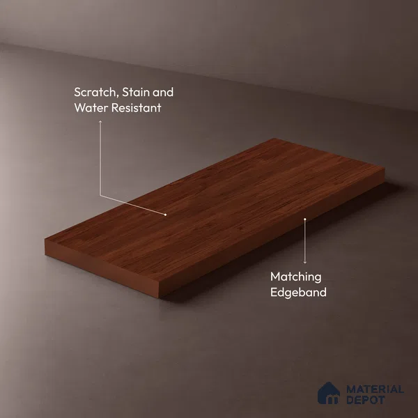 Wooden Look LM 03926 Inca Maple 8 ft x 4 ft Texture Finish Decorative Laminate - 1 mm | Suitable for TV Unit, Wardrobe, Kitchen Cabinets