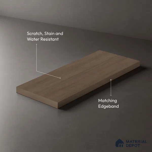 Wooden Look LM 03932 Dalton 8 ft x 4 ft Texture Finish Decorative Laminate - 1 mm | Suitable for TV Unit, Wardrobe, Kitchen Cabinets