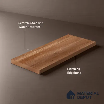 Wooden Look LM 03937 Canyon Monument Oak 8 ft x 4 ft Texture Finish Decorative Laminate - 1 mm | Suitable for TV Unit, Wardrobe, Kitchen Cabinets