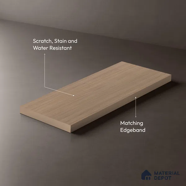 Wooden Look LM 03955 Varanger Oak 8 ft x 4 ft Suede Finish Decorative Laminate - 1 mm | Suitable for TV Unit, Wardrobe, Kitchen Cabinets