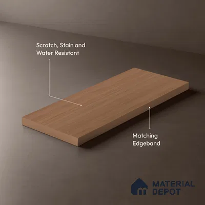 Wooden Look LM 03956 Varanger Oak 8 ft x 4 ft Suede Finish Decorative Laminate - 1 mm | Suitable for TV Unit, Wardrobe, Kitchen Cabinets