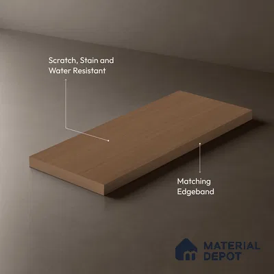 Wooden Look LM 03957 Sepia Oak 8 ft x 4 ft Suede Finish Decorative Laminate - 1 mm | Suitable for TV Unit, Wardrobe, Kitchen Cabinets