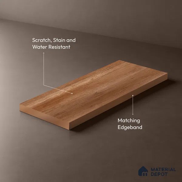 Wooden Look LM 03975 Canyon Monument Oak 8 ft x 4 ft Suede Finish Decorative Laminate - 1 mm | Suitable for TV Unit, Wardrobe, Kitchen Cabinets