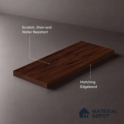 Wooden Look LM 03991 Sisam Walnut 8 ft x 4 ft Suede Finish Decorative Laminate - 1 mm | Suitable for TV Unit, Wardrobe, Kitchen Cabinets