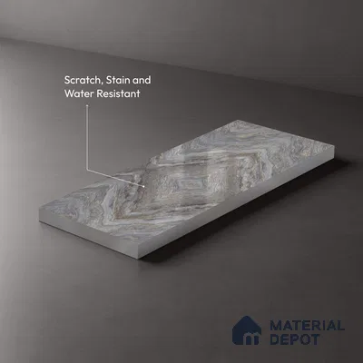 Grey Marble Look LM 20126 8 ft x 4 ft Glossy Finish Decorative Laminate - 1 mm | Suitable for TV Unit, Wardrobe, Kitchen Cabinets