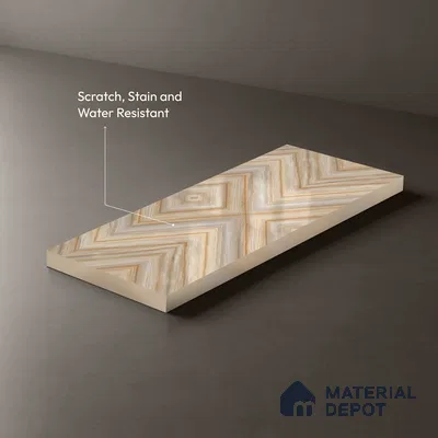 Brown Marble Look LM 20134 8 ft x 4 ft Glossy Finish Decorative Laminate - 1 mm | Suitable for TV Unit, Wardrobe, Kitchen Cabinets