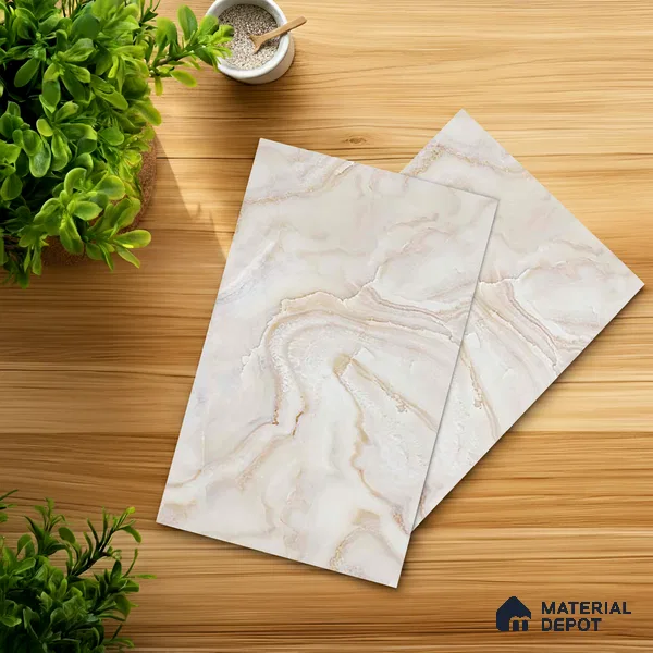 Beige Marble Look LM 03774 8 ft x 4 ft Matte Finish Decorative Laminate - 1 mm | Suitable for TV Unit, Wardrobe, Kitchen Cabinets
