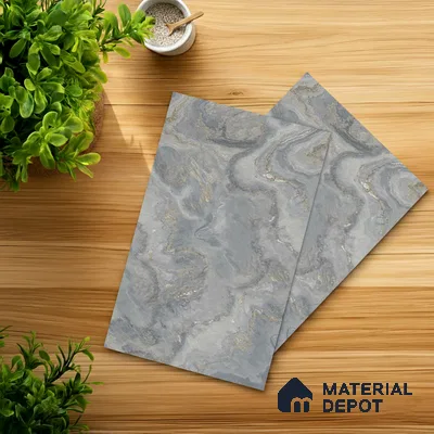 Grey Marble Look LM 03775 8 ft x 4 ft Matte Finish Decorative Laminate - 1 mm | Suitable for TV Unit, Wardrobe, Kitchen Cabinets