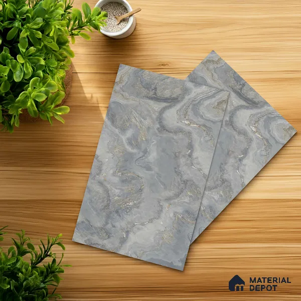Grey Marble Look LM 03775 8 ft x 4 ft Matte Finish Decorative Laminate - 1 mm | Suitable for TV Unit, Wardrobe, Kitchen Cabinets