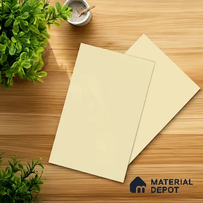 Light Beige Solid Colors Look LM 03807 8 ft x 4 ft Matte Finish Decorative Laminate - 1 mm | Suitable for Living Room, Kitchen, Office