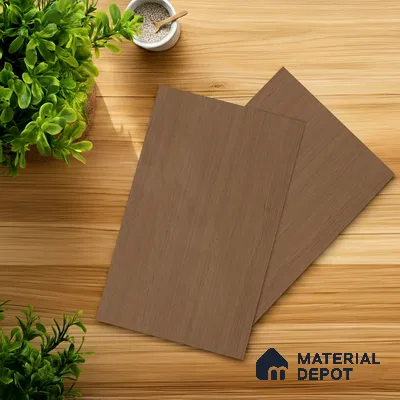 Wooden Look LM 03957 Sepia Oak 8 ft x 4 ft Suede Finish Decorative Laminate - 1 mm | Suitable for TV Unit, Wardrobe, Kitchen Cabinets