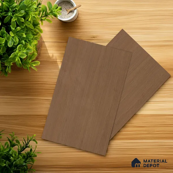 Wooden Look LM 03957 Sepia Oak 8 ft x 4 ft Suede Finish Decorative Laminate - 1 mm | Suitable for TV Unit, Wardrobe, Kitchen Cabinets