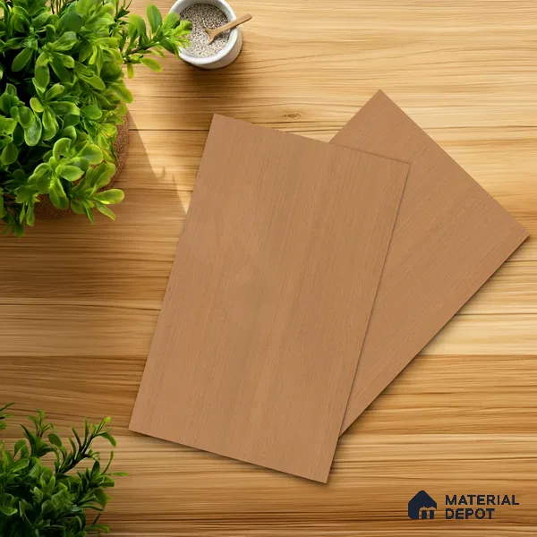 Wooden Look LM 03958 Sepia Oak 8 ft x 4 ft Suede Finish Decorative Laminate - 1 mm | Suitable for TV Unit, Wardrobe, Kitchen Cabinets