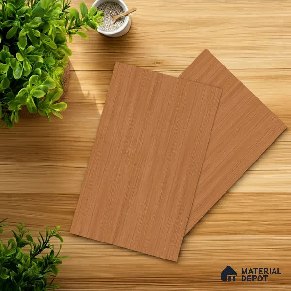 Wooden Look LM 03961 Salop Teak 8 ft x 4 ft Suede Finish Decorative Laminate - 1 mm | Suitable for TV Unit, Wardrobe, Kitchen Cabinets