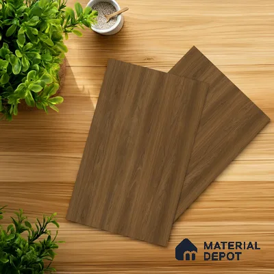 Wooden Look LM 03973 Teak Wood 8 ft x 4 ft Suede Finish Decorative Laminate - 1 mm | Suitable for TV Unit, Wardrobe, Kitchen Cabinets