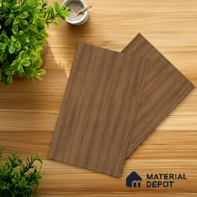 Wooden Look LM 03981 Malaysian Wood 8 ft x 4 ft Suede Finish Decorative Laminate - 1 mm | Suitable for TV Unit, Wardrobe, Kitchen Cabinets
