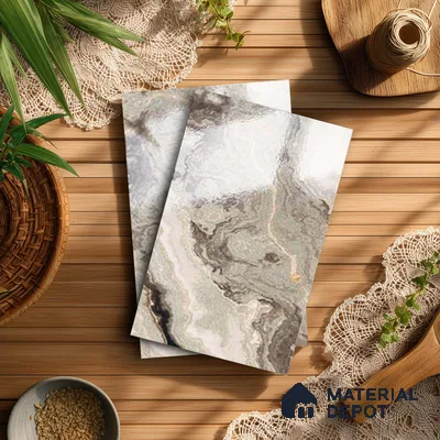 Beige Marble Look LM 20117 8 ft x 4 ft Glossy Finish Decorative Laminate - 1 mm | Suitable for TV Unit, Wardrobe, Kitchen Cabinets