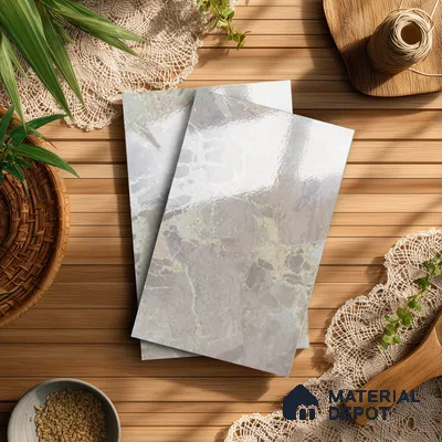 Beige Marble Look LM 20120 8 ft x 4 ft Glossy Finish Decorative Laminate - 1 mm | Suitable for TV Unit, Wardrobe, Kitchen Cabinets