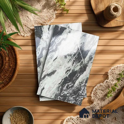 Beige Marble Look LM 20124 8 ft x 4 ft Glossy Finish Decorative Laminate - 1 mm | Suitable for TV Unit, Wardrobe, Kitchen Cabinets