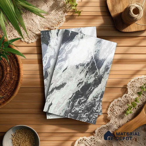 Beige Marble Look LM 20124 8 ft x 4 ft Glossy Finish Decorative Laminate - 1 mm | Suitable for TV Unit, Wardrobe, Kitchen Cabinets