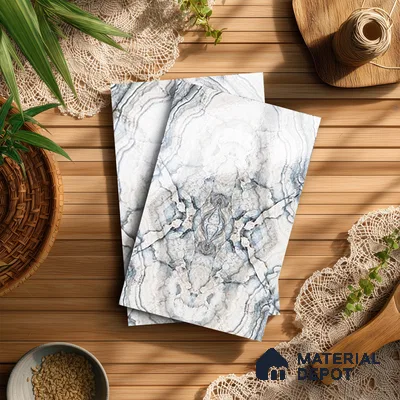 Beige Marble Look LM 20128 8 ft x 4 ft Glossy Finish Decorative Laminate - 1 mm | Suitable for TV Unit, Wardrobe, Kitchen Cabinets